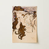 Salon Des Cent Poster - Alphonse Mucha Art Print / Canvas, 12x18’’ / 31x46cm / Unframed / no Border, Posters Prints & Visual Artwork, Toby