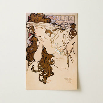 Salon Des Cent Poster - Alphonse Mucha Art Print / Canvas, Salon Des Cent, Des Cent Poster, Salon Des, Des Cent, Cent Poster, Art Nouveau,