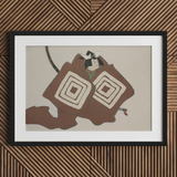 Samurai - Kamisaka Sekka Kunstdruck / Leinwand, 30x20’’ / 76x51cm / Schwarzer Rahmen / Passepartout, Poster-Drucke & visuelle Kunstwerke, Toby Leon
