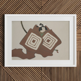 Samurai - Kamisaka Sekka Kunstdruck / Leinwand, 30x20’’ / 76x51cm / Weißer Rahmen / Passepartout, Poster-Drucke & visuelle Kunstwerke, Toby Leon