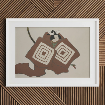 Samurai - Kamisaka Sekka Kunstdruck / Leinwand, 30x20’’ / 76x51cm / Weißer Rahmen / Passepartout, Poster-Drucke & visuelle Kunstwerke, Toby Leon