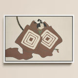 Samurai - Kamisaka Sekka Art Print / Canvas Framed Artwork Stylized Japanese Traditional Armor Bold, Warrior’s Garment Ripple, Rinpa