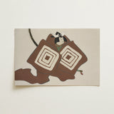 Samurai - Kamisaka Sekka Art Print / Canvas Rectangular Stylized Illustration Traditional Japanese Warrior, Warrior’s Garment Ripple, Rinpa