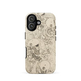 Samurai - Katsushika Hokusai Phone Case Iphone 17 / Matte Iphone 12 Case Detailed Black White Illustration Warrior Katsushika Hokusai