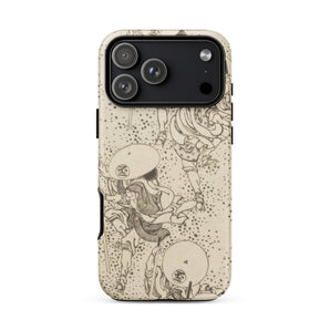 Samurai - Katsushika Hokusai Phone Case Iphone 17 Pro Max / Matte Beige Black Phone Case Japanese-inspired Design Samurai Warrior