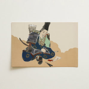 Samurai Scribe - Kamisaka Sekka Art Print / Canvas, 18x12’’ / 46x31cm / Unframed / no Border, Posters Prints & Visual Artwork, Toby Leon