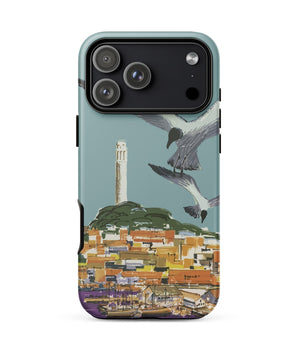 Iphone 17 Pro Max / Matte San Francisco Travel Poster Phone Case Telegraph Hill Rises, Forest-shadow Beneath Coit, Art Deco Column