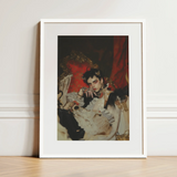 Santino - Queer Vampire King Art Print / Canvas, 12x16’’ / 31x41cm / White Frame / Matboard, Posters Prints & Visual Artwork, Toby Leon