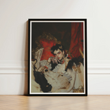 Black-framed Portrait Print Person Ornate Gilded Attire Rich Queer Vampire King, Art