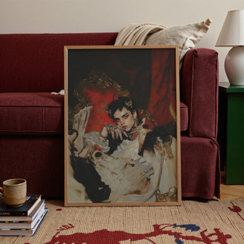 Santino - Queer Vampire King kunstprint / Canvas, Posters, prints & visuele kunstwerken, Toby Leon