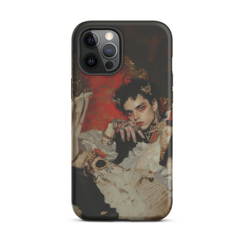 Santino - Queer Vampire King Phone Case Iphone 12 Pro Max / Matte Iphone Case Portrait Design Queer Vampire King, Reign Etched, Shielding