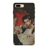 Santino - Queer Vampire King Phone Case Iphone 8 Plus / Matte Phone Case Dramatic Portrait Person Ornate Victorian-style Clothing Queer