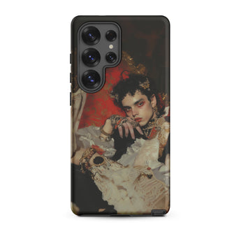 Santino - Queer Vampire King Phone Case Samsung Galaxy S25 Ultra / Matte Black Phone Case Detailed Illustration Person Ornate Vintage-style