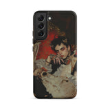 Santino - Queer Vampire King Samsung Case, Galaxy S22 Plus / Matte, Black Smartphone Case Printed Person Dark Hair Elaborate