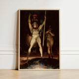 Satan Leading His Legions - Thomas Lawrence Art Print / Canvas Framed Reproduction Classical Painting Death Achilles Théodore Chassériau,
