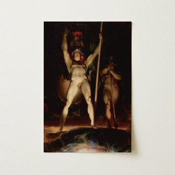 Framed Reproduction Classical Painting Death Actaeon Francisco Goya Thomas Lawrence, Milton’s Fallen Angel, Plants, Jagged Rock Ledge, Art,