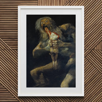 Saturn Devouring His Son - Francisco De Goya Art Print / Canvas Framed Goya’s, Titan Crouches Prints