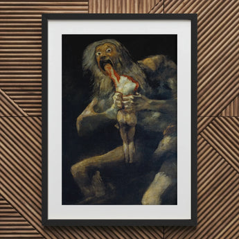 Saturn Devouring His Son - Francisco De Goya Art Print / Canvas Framed Goya’s, Titan Crouches Prints