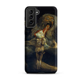Saturn Devouring His Son - Francisco De Goya Phone Case Samsung Galaxy S21 Plus / Matte Black Phone Case Dark Dramatic Painting Monstrous
