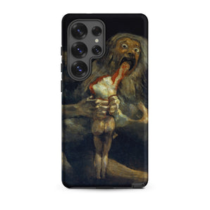 Saturn Devouring His Son - Francisco De Goya Samsung Case, Galaxy S25 Ultra / Matte, Black Smartphone Case Goya’s Saturn Son Painting