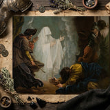 Saul and the Witch of Endor - Benjamin West Art Print / Canvas Classical Oil Painting Dramatic Biblical Scene Figures Period Benjamin West