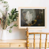Saul and the Witch of Endor - Benjamin West Art Print / Canvas Framed Ghostly Figure People, Moonlight Breaks, Witch’s Gesture Prints