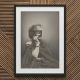 Scherzo Di Follia - Pierre-louis Pierson Art Print / Canvas Black-framed Vintage-style Portrait Woman Ornate Dress, Small Black