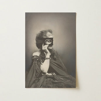 Scherzo Di Follia - Pierre-louis Pierson Art Print / Canvas Black-and-white Photographic Print Woman Ornate Dark Gown Glass Scherzo Follia,