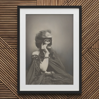 Scherzo Di Follia - Pierre-louis Pierson Art Print / Canvas, Scherzo Di Follia, Small Black Passe-partout, Soft Warm Gray, Pierson’s