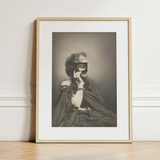 Scherzo Di Follia - Pierre-louis Pierson Art Print / Canvas Framed Black-and-white Portrait Woman Ornate Dress Glass Eye Scherzo Follia,