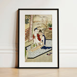 Scholar and Actor - Chinese Homoerotic Art Print / Canvas, 12x18’’ / 31x46cm / Black Frame / Matboard, Posters Prints & Visual Artwork,