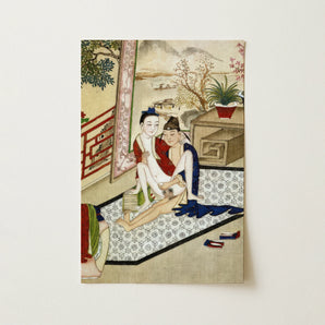 Scholar and Actor - Chinese Homoerotic Art Print / Canvas, 12x18’’ / 31x46cm / Unframed / no Border, Posters Prints & Visual Artwork, Toby