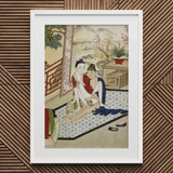 Scholar and Actor - Chinesischer homoerotischer Kunstdruck / Leinwand, 20x30’’ / 51x76cm / Weißer Rahmen / Passepartout, Poster-Drucke & visuelle Kunstwerke,