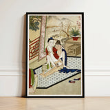 Scholar and Actor - Chinese Homoerotic Art Print / Canvas Framed Traditional East Asian-style Painting Two Figures Intimate Bertholet