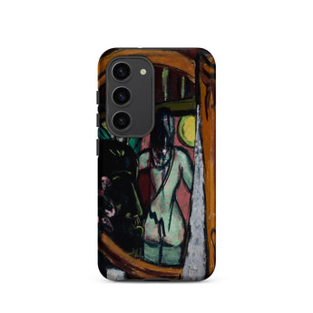 Sculptor’s Studio - Max Beckmann Phone Case Samsung Galaxy S23 / Matte Phone Case Vibrant Abstract Painting Nude Figure Green Iphone