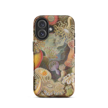 Sea Anemones - Ernst Haeckel Phone Case Iphone 16 / Matte Sea Anemone Patterned Phone Case Ernst Haeckel, Sentient Flares, Cup-spined