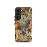 Sea Anemones - Ernst Haeckel Phone Case Samsung Galaxy S22 / Matte Vibrant Vintage-style Phone Case Intricate Illustration Colorful Sea