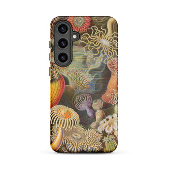 Sea Anemones - Ernst Haeckel Phone Case Samsung Galaxy S24 Plus / Matte Vibrant Vintage-style Marine Life Illustration Phone Case Colorful