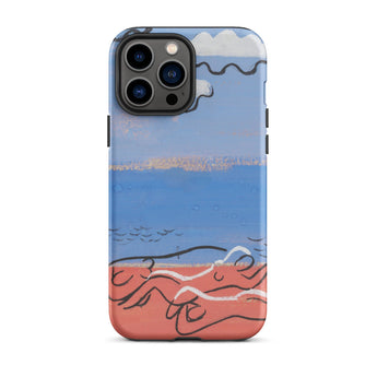 He and Sea Beach - Mikulas Galanda Phone Case Iphone 13 Pro Max / Matte Artistic Phone Case Mikulas Galanda Iphone, Iphone Case, Three Nudes