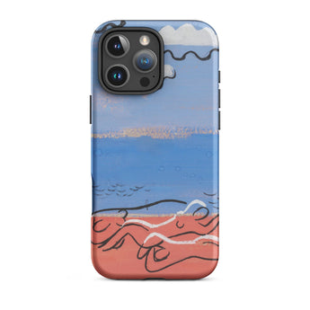 He and Sea Beach - Mikulas Galanda Phone Case Iphone 16 Pro Max / Matte Artistic Phone Case Mikulas Galanda Iphone, Iphone Case, Three Nudes
