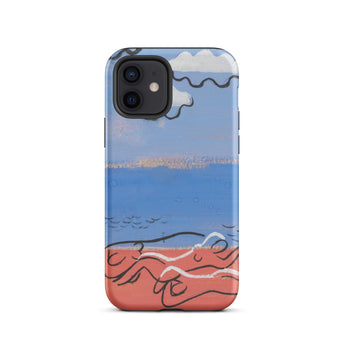 He and Sea Beach - Mikulas Galanda Phone Case Iphone 12 / Matte Artistic Phone Case Mikulas Galanda Iphone, Iphone Case, Three Nudes