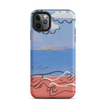 He and Sea Beach - Mikulas Galanda Phone Case Iphone 11 Pro Max / Matte Artistic Phone Case Mikulas Galanda Iphone, Iphone Case, Three Nudes
