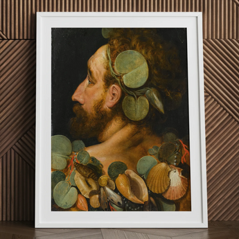 Sea God - Frans Floris Flemish Renaissance Art Print / Canvas, 24x32’’ / 61x81cm / White Frame / Matboard, Posters Prints & Visual Artwork,