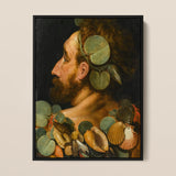 Sea God - Frans Floris Flemish Renaissance Art Print / Canvas, 12x16’’ / 31x41cm / Black Frame, Posters Prints & Visual Artwork, Toby Leon