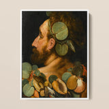 Sea God - Frans Floris Flemish Renaissance Art Print / Canvas, 12x16’’ / 31x41cm / White Frame, Posters Prints & Visual Artwork, Toby Leon