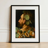 Sea God - Frans Floris Flemish Renaissance Art Print / Canvas Black-framed Classical Portrait Bearded Man Adorned Floris’, Charm Meets