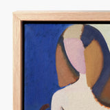 Seated Female Model - Vilhelm Lundstrøm Art Print / Canvas Framed Abstract Painting Stylized Figure Soft Pastel, Faceless Nude Folds,
