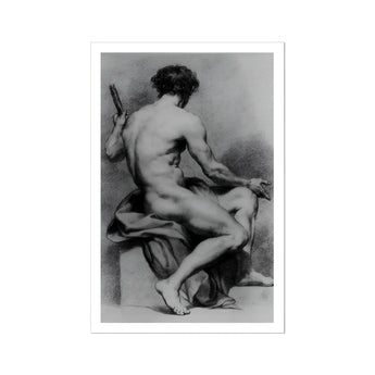 Seated Male Nude - Anton Raphael Mengs Fine Art Print / Canvas Figure, Ancient Myths Prints