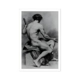 Seated Male Nude - Anton Raphael Mengs Fine Art Print / Canvas, Seated Male Nude, Anton Raphael Mengs, Ancient Myths