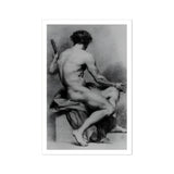 Seated Male Nude - Anton Raphael Mengs Fine-Art-Print / Leinwand, 12x18’’ / 31x46cm / Ohne Rahmen / Weißer Rand, Poster Drucke & Visuelles